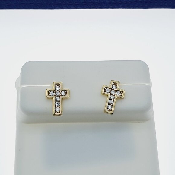 925 Sterling Silver CZ Stud Earrings for Women/Girl, US925P1206 - Picture 7 of 8